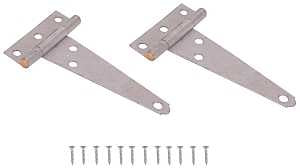 ProSource LTH-G04-C2PS T-Hinge, Galvanized Steel, Galvanized Brass Pin, Fixed Pin, 180 deg Range of Motion, 26 (Pair) lb
