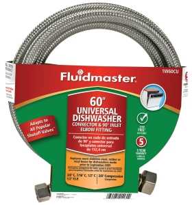 Fluidmaster 1W60CU Universal Dishwasher Connector, 3/8 in, Polymer/Stainless Steel