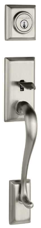 Kwikset 800HE-15 SMT Combination Lockset, Reversible, Satin Nickel, 1 Grade, Brass
