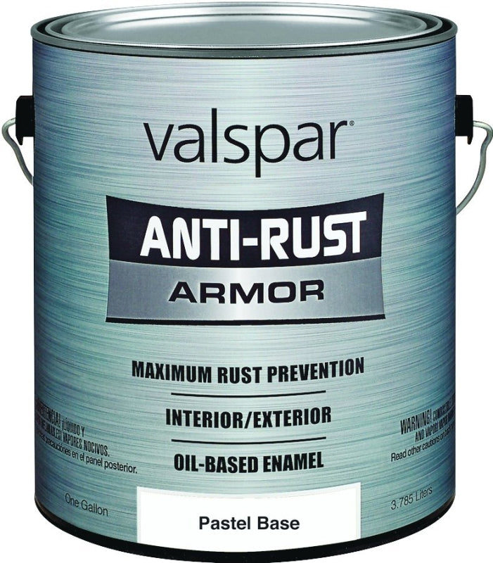 Valspar Armor 21800 Series 044.0021805.007 Enamel Paint, Oil Base, Gloss Sheen, Pastel Base, 1 gal, Can, Pack of 2