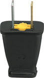 Eaton Wiring Devices SA540 Electrical Plug, Polarized, Spring Action, 21/64 in, 2-Pole, 15 A, 125 V, Black