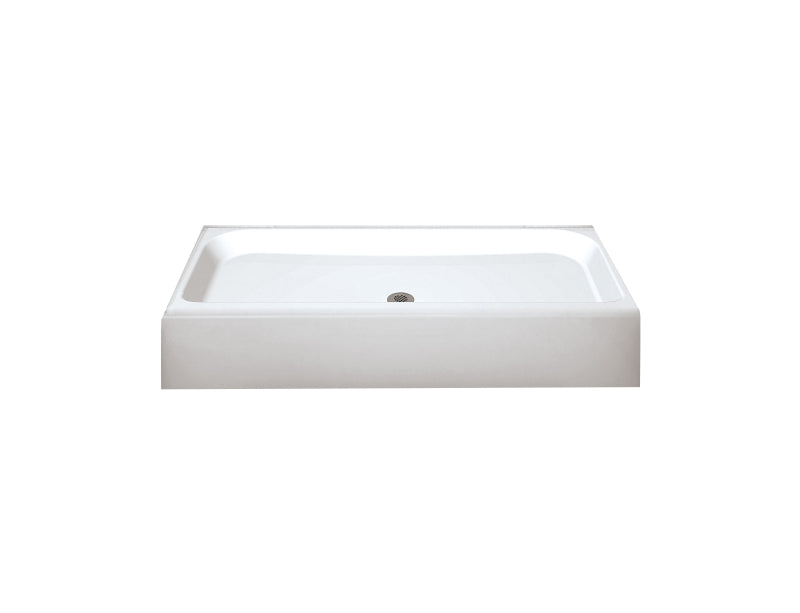 Maax Finesse Series 105623-000-002-00 Shower Base, 60 in L, 32 in W, 7 in H, Acrylic, White, Alcove Installation