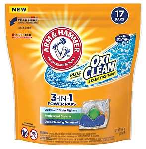 Arm & Hammer 94206 Laundry Detergent, 17 CT, Pack, Fresh, Pack of 4