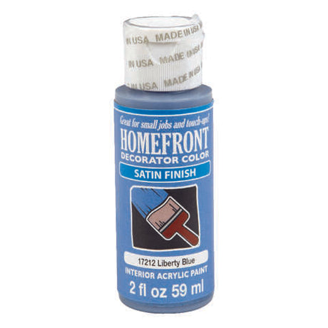 Homefront Decorator Color Satin Liberty Blue Hobby Paint 2 oz, Pack of 3