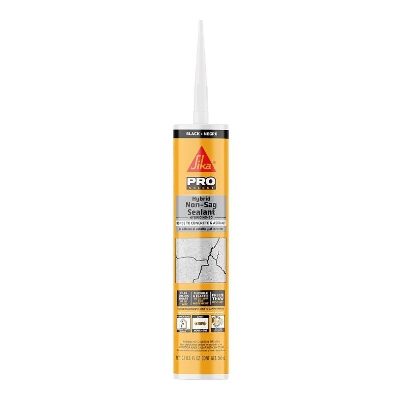 Sikaflex 898405 Hybrid NS 50 Sealant, Black, 90 min Curing, 35 to 100 deg F, 10 oz Cartridge