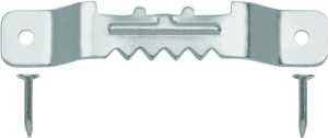 OOK 50202 Sawtooth Hanger, 20 lb, Steel, Brushed Nickel, 2/PK