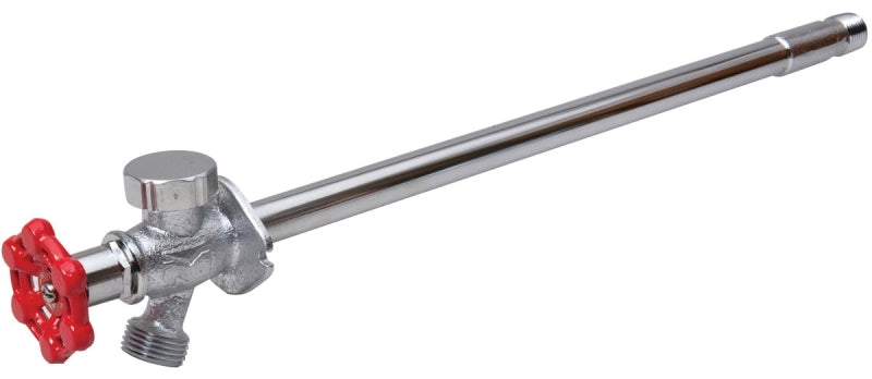 B & K 104-519 Anti-Siphon Frost-Free Sillcock Valve, 12 in L, 1/2 x 3/4 in, MPT x Hose, 125 psi, Chrome, Brass Body