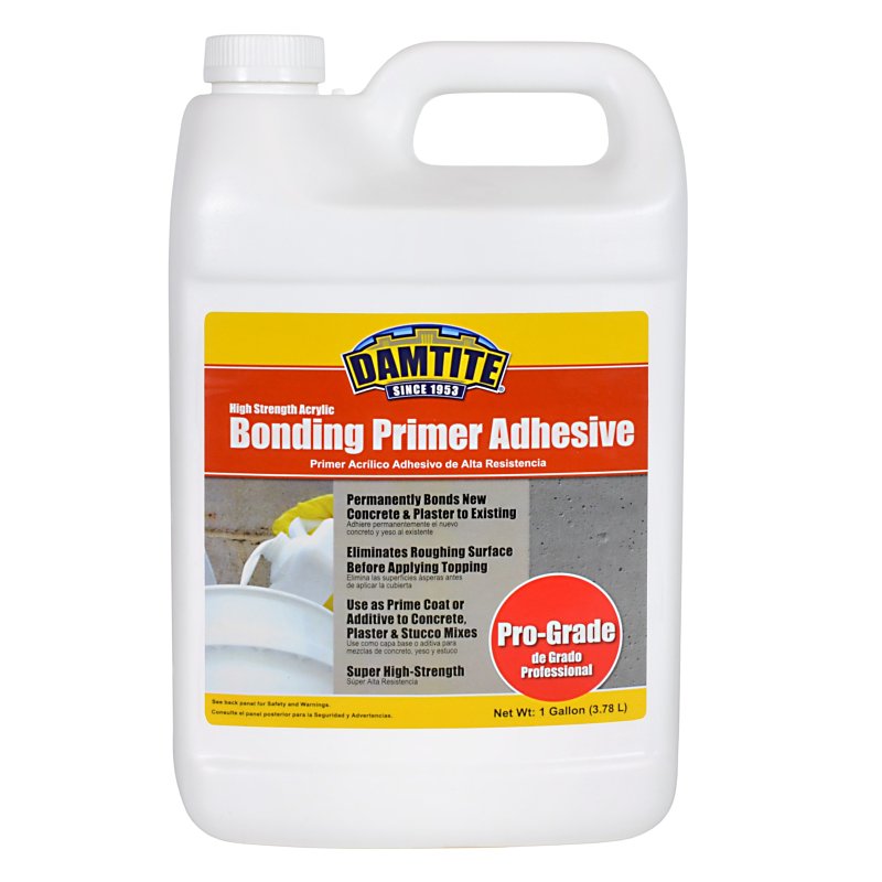 Damtite 05610 Primer Adhesive, Liquid, White, 1 gal Bottle, Pack of 4