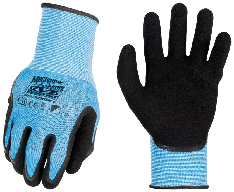 Mechanix Wear CoolMax SpeedKnit Series S1CB-03-500 Work Gloves, Men's, M, S, Latex Coating, Blue