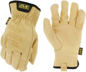 Mechanix Wear LDCW-75-009 Gloves, M, 9 in L, Keystone Thumb, Elastic Cuff, Leather, Tan