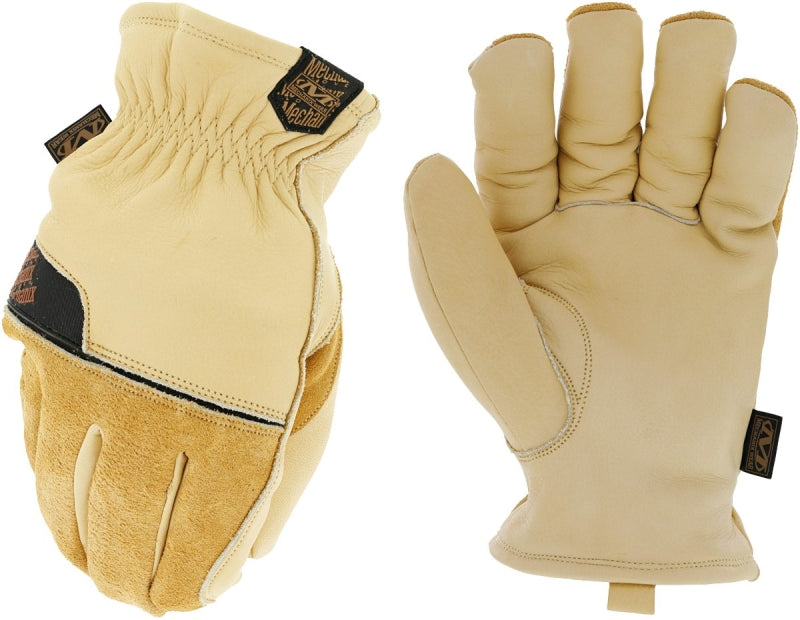 Mechanix Wear Durahide Series CWKLD-75-009 Winter Gloves, Men's, M, 12-1/8 in L, Keystone Thumb, Elastic Cuff, Brown