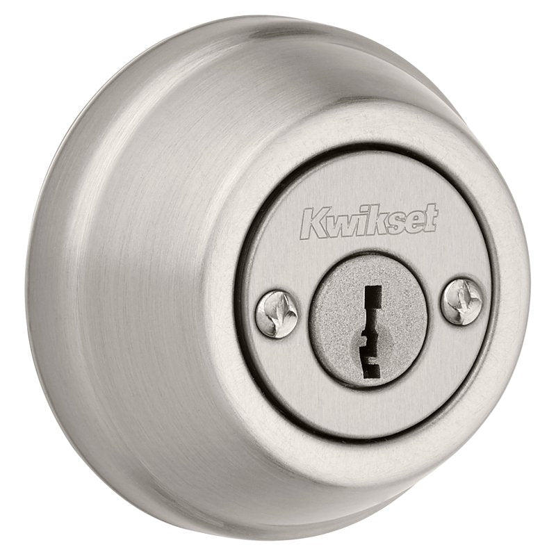 Kwikset Signature Series 785 15 6AL STRKP K3 Deadbolt, 2 Grade, Keyed Key, Zinc, Satin Nickel, 2-3/8 to 2-3/4 in Backset