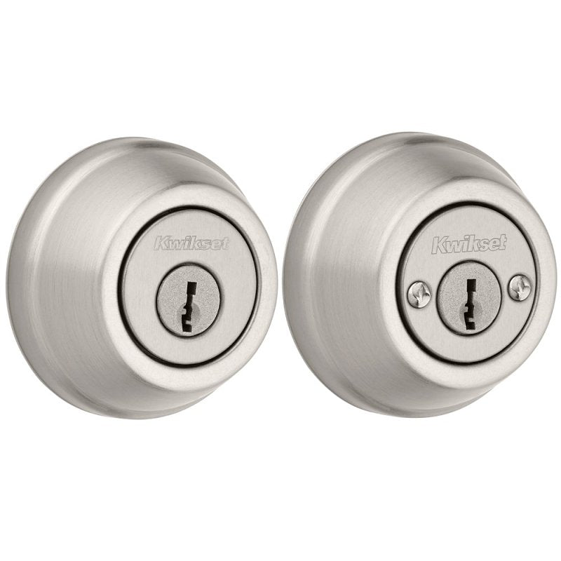 Kwikset Signature Series 785 15 6AL STRKP K3 Deadbolt, 2 Grade, Keyed Key, Zinc, Satin Nickel, 2-3/8 to 2-3/4 in Backset