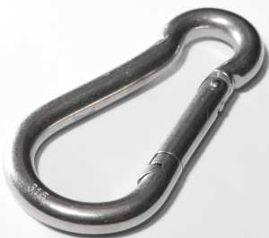 Baron 2450S-5/16 Spring Snap, 280 lb Working Load, Stainless Steel