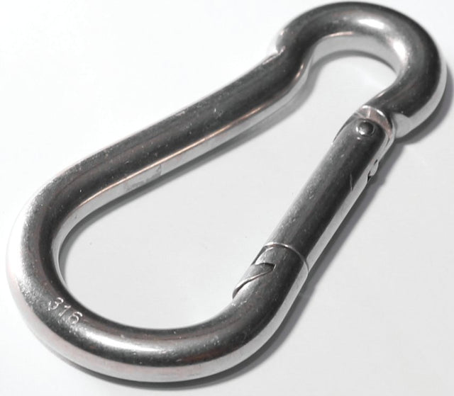 Baron 2450S-3/8 Spring Snap, 1/2 in Snap Opening, 4 in L Dimensions, 400 lb Working Load, Stainless Steel