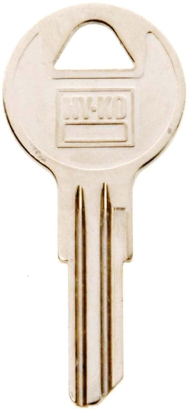 Hy-Ko 11010Y12 Key Blank, Brass, Nickel, For: Yale Cabinet, House Locks and Padlocks, Y12 Key Number, Pack of 10