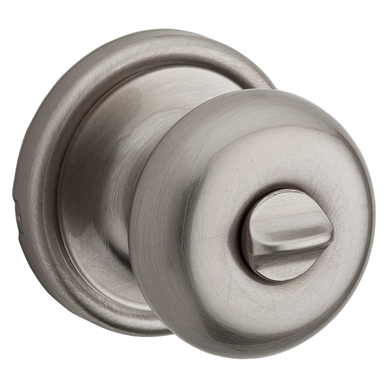 Kwikset Signature Series 730H156ALRCSBX Privacy Door Knob, Satin Nickel, Interior Locking, Reversible Hand