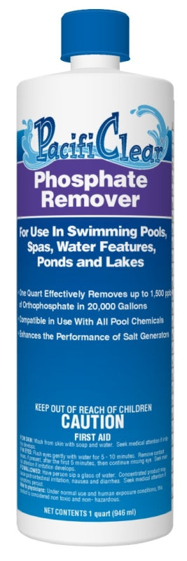 PacifiClear F059001012PC Phosphate Remover, 1 qt Bottle, Liquid