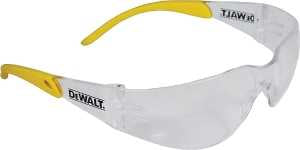 DEWALT DPG54-1C Safety Glasses, Clear Lens, Black/Yellow Frame, Polycarbonate Lens, Plastic Frame