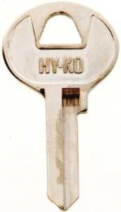 Hy-Ko 11010M2 Key Blank, Brass, Nickel, For: Master Cabinet, House Locks and Padlocks, M2 Key Number, Pack of 10
