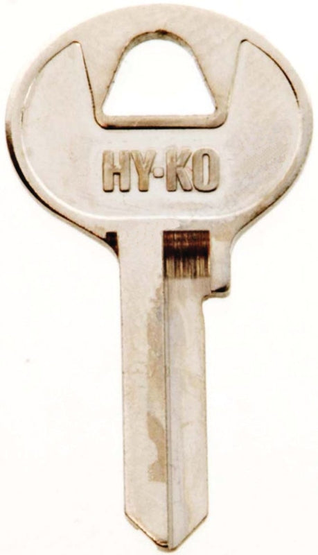 Hy-Ko 11010M2 Key Blank, Brass, Nickel, For: Master Cabinet, House Locks and Padlocks, M2 Key Number, Pack of 10