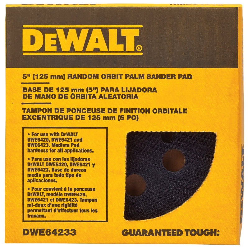 DEWALT DWE64233 Sander Pad, 5 in Dia, Hook and Loop
