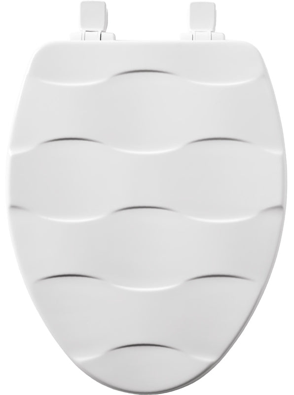 Mayfair 133SLOW 000 Toilet Seat, Elongated, White, Easy Clean and Change Hinge