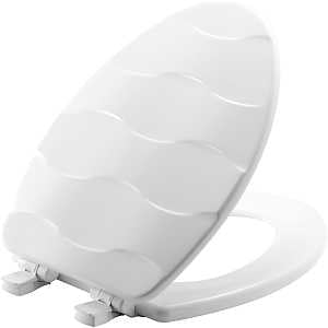 Mayfair 133SLOW 000 Toilet Seat, Elongated, White, Easy Clean and Change Hinge