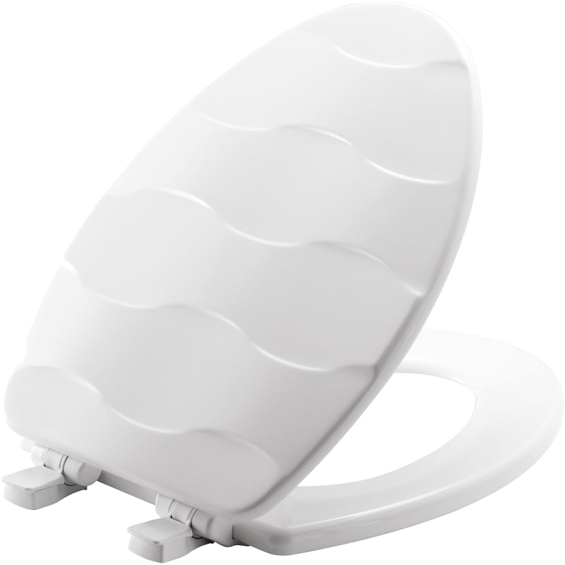 Mayfair 133SLOW 000 Toilet Seat, Elongated, White, Easy Clean and Change Hinge