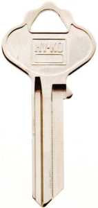 Hy-Ko 11010IN28 Key Blank, Brass, Nickel, For: ILCO Cabinet, House Locks and Padlocks, IN28 Key Number, Pack of 10