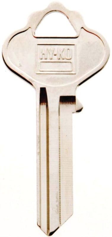 Hy-Ko 11010IN28 Key Blank, Brass, Nickel, For: Ilco Cabinet, House Locks and Padlocks, Pack of 10
