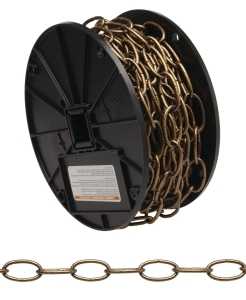 Campbell 0722010 Decorator Chain, #10, 40 ft L, 35 lb Working Load, Metal, Brushed Nickel