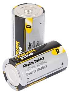 PowerZone LR20-2P-DB Battery, 1.5 V Battery, D Battery, Zinc, Manganese Dioxide, Potassium Hydroxide, Rechargeable: No, Pack of 8