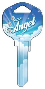 KW1 KEYBLANK ANGEL BLING, Pack of 5