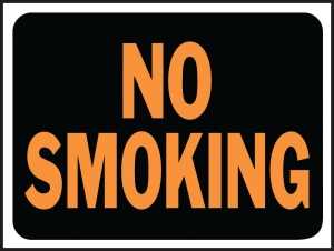 Hy-Ko Hy-Glo Series 3013 Identification Sign, 8-1/2 x 12 in Dimensions, Rectangular, NO SMOKING, Black Background, Pack of 10