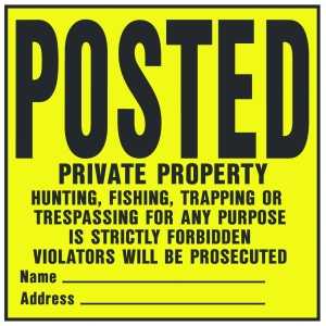 Hy-Ko YP-1 Novelty Legal Sign, Square, Black Legend, Yellow Background, Plastic, 11 in W x 11 in H Dimensions, Pack of 20