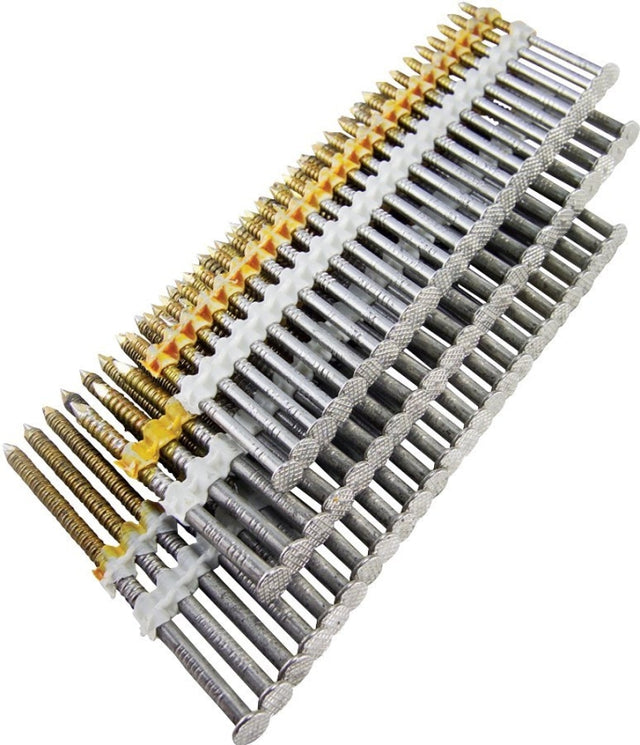 Simpson Strong-Tie S11A325CNJ Collated Nail, 3-1/4 in L, 304 Stainless Steel, Full Round Head, Annular-Ring Shank