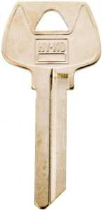 Hy-Ko 11010S22 Key Blank, Brass, Nickel, For: Sargent Cabinet, House Locks and Padlocks, S22 Key Number, Pack of 10