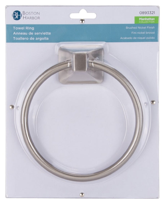 Boston Harbor 3660-07-SOU Towel Ring, 5-7/8 in Dia Ring, Wall Mounting
