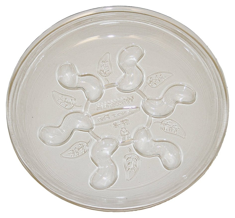 Gardener's Blue Ribbon Saucer Plus SP16 Waterproof Plant Saucer, 16 in Dia, Plastic, Clear, Pack of 12