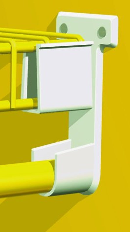 ClosetMaid 6609 Wall Bracket, Resin, White, Includes: Pins