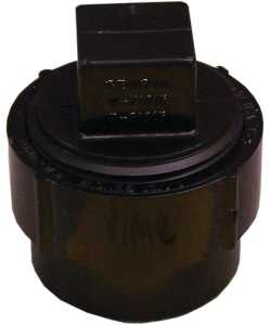 Canplas 103703ASBC Cleanout Body with Plug, 3 in, FNPT x Spigot, ABS, Black, SCH 40 Schedule