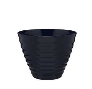 Southern Patio HDR-064770 Planter, 15.9 in Dia, 12.3 in H, Round, Beehive Design, Resin, Navy
