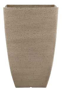 Southern Patio HDR-091646 Newland Planter, 15-1/2 in H, Square, Plastic/Resin, White, Stone Aesthetic