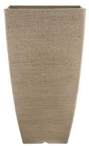 Southern Patio HDR-091684 Newland Planter, 21 in H, Square, Plastic/Resin, White, Stone Aesthetic