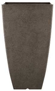 Southern Patio HDR-091691 Newland Planter, 21 in H, Square, Plastic/Resin, Gray, Stone Aesthetic