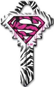 Hy-Ko 15005SC1-SG1 Key Blank, Supergirl, Solid Brass, Painted, Pack of 5