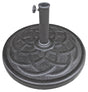 Seasonal Trends 69330 Umbrella Base, 21.65 in Dia, 13.2 in H, Round, Resin/Steel/Plastic, Black