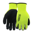 Boss 8412L-3 Work Gloves, L, Latex, Fluorescent