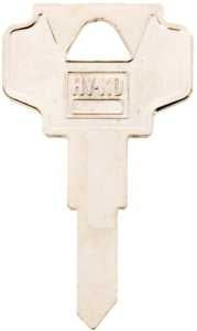 Hy-Ko 11010BN1 Key Blank, Brass, Nickel, For: Bargman Cabinet, House Locks and Padlocks, Pack of 10